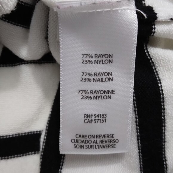 Calvin Klein | Multi Color Striped Turtleneck Sweater White Pink Black | Size L - Picture 8 of 9